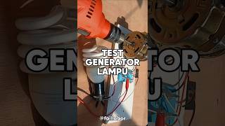 Test Generator dengan Lampu elektronikadasar listrikdinamis fisikamenyenangkan listrikgratis [upl. by Annaej]