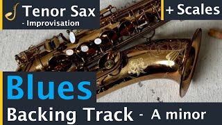 Tenor Saxophone Blues Backing Track Jam in A Minor  Improvisation [upl. by Grani]