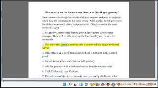 Activate the Smart access feature on NordLayer gateway [upl. by Charline]