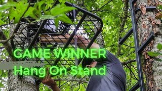 Hanging Game Winner Single Man Hang On Tree Stand [upl. by Perloff]