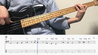 Desperado  Eagles Bass Cover amp Backing Track Bass Tab [upl. by Thetisa]