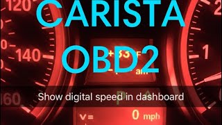 CARISTA OBD2 SHOW DIGITAL SPEED IN DASHBOARD [upl. by Ynohtnakram912]