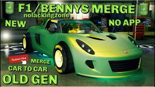 NEW GTA 5 ONLINE BENNYS MERGE GLITCH PS4 amp XBOX OLD GEN F1BENNYS ON ANY CARS CAR TO CAR MERGE [upl. by Gnav]