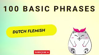 100 phrases in Dutch Flemish [upl. by Wharton]