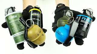 Testing Every Single TAGiNN Airsoft Grenade [upl. by Suirauqram]