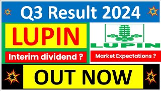 LUPIN Q3 results 2024  LUPIN results today  LUPIN Share News  LUPIN Share latest news today [upl. by Lil]