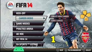 FIFA 14 PSP Game CAREER MODE For PPSSPP Emulator On Android Mobile Device  Gameplay  Part 1 [upl. by Dnomra714]