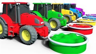 Apprendre les couleurs avec Tracteur pour enfants Couleurs Liquides Magiques [upl. by Selia]