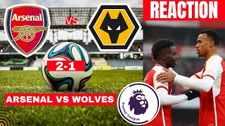 Arsenal vs Wolves 21 Live Stream Premier League EPL Football Match Score react Highlights Gunners [upl. by Eisor]