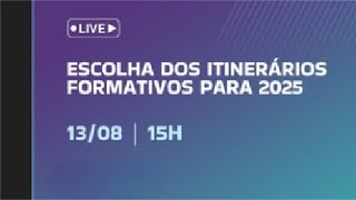 ESCOLHA ITINERÁRIOS FORMATIVOS 2025 [upl. by Beaumont]