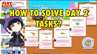 DAY 2 HOW TO SOLVE COOKING DELIVERY FOOD TASKS haegin playtogether [upl. by Sandro]