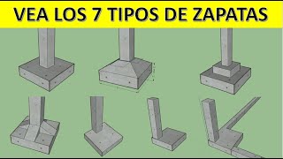 7 TIPOS DE ZAPATAS AISLADAS  Cimentaciones Superficiales [upl. by Downing]