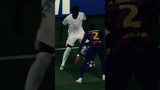 Alphonso Davies dribbles past barcelona defense and assists kimmich 🤯🔥 football barcelona bayern [upl. by Rubi]