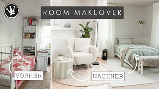 ROOM MAKEOVER SCHLAFZIMMER  Bye bye Jugendzimmer Zimmer renovieren  gemütlich einrichten [upl. by Gawain977]