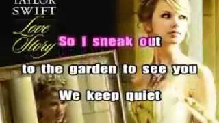 Taylor Swift  LOVE STORY Karaoke Instrumental mp4 YouTube [upl. by Gargan]