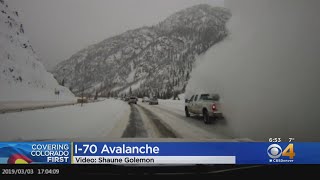 VIDEO Avalanche Sends Snow Onto Interstate 70 [upl. by Alessandra]