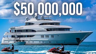 Inside a 50000000 Luxury SuperYacht  201 Lurssen Super Yacht Tour [upl. by Alorac]