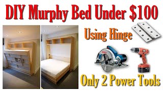 DIY Murphy Bed Without Expensive Hardware  Homemade Folding Bed under 100 [upl. by Winny391]