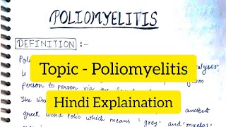 Poliomyelitis  Causes  Types  CF  Pathophysiology  Diagnosis  Treatment [upl. by Eanerb]