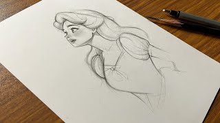 Drawing Cinderella from start to end process [upl. by Johannes]