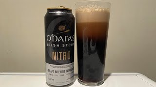 OHARAS IRISH STOUT NITRO  OHaras Brewery Carlow Ireland  Irish Craft Beer  Live Review [upl. by Auohc]