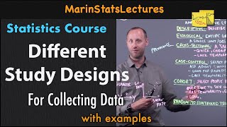 Study Designs Crosssectional Casecontrol Cohort  Statistics Tutorial  MarinStatsLectures [upl. by Hailat]