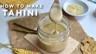 Easy Homemade Tahini Recipe  How to make Tahini [upl. by Ilbert]