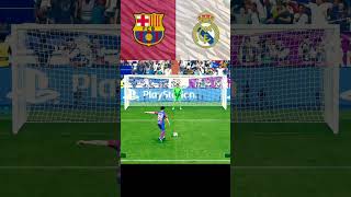 FCB VS REAL MADRID PENALTIES fifa fcb realmadrid football youtubeshorts shorts [upl. by Nicolella]