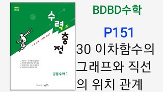 BDBD수학공통수학1 수력충전 P151 30이차함수의그래프와직선의위치관계 [upl. by Rie574]