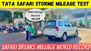 TATA SAFARI STORME MILEAGE TESTआज तो ARAI रिकार्ड ही तोड़ दिया अपनी SAFARI ने  safari safari2023 [upl. by Binni157]