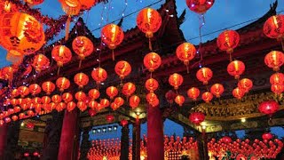 Lantern Show at Pattaya Beach on Lunar new Year 2024 with traditional chinese music lunaryear [upl. by Caves151]