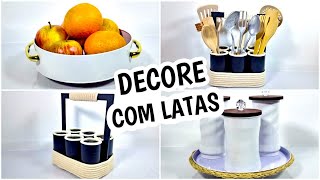 IDEIAS INCRÍVEIS PARA RECILAR E DECORAR A COZINHA COM LATAS  SHOW DE ARTESANATO [upl. by Philo475]