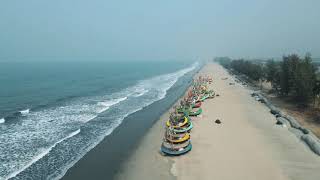 Worlds Longest Sea Beach  Coxs Bazar Aerial View [upl. by Etnoek343]