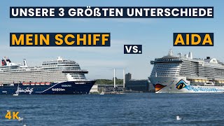 Unsere 3 größten Unterschiede zwischen Mein Schiff amp AIDA [upl. by Bennett]