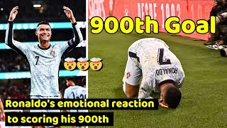 Ronaldos emotional reaction to scoring his 900th goal in Portugal Vs Croatia 21 [upl. by Akcebar]