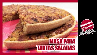 🧂 MASA de TARTA SALADA con ACEITE  VEGANA  🥯 Recetas de PANADERIA 🥖 [upl. by Niamrej]