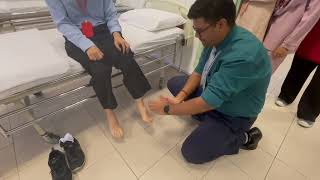 PHYSICAL EXAMINATION ANKLE JOINT EXAMINATION [upl. by Llenrod]