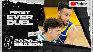 Stephen Curry vs LaMelo Ball First Ever Duel Highlights  Hornets vs Warriors  February 26 2021 [upl. by Shafer]