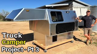 DIY Truck Camper Build  Part 3 Aluminum Windows Access Doors [upl. by Hacceber]