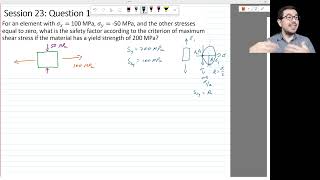 Calculating a Safety Factor Using Tresca Max Shear Stress Criterion for State of Principal Stresses [upl. by Halverson]