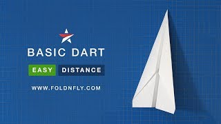 ✈ The Easy and Classic Paper Airplane  The Basic Dart  Fold N Fly [upl. by Terrijo]