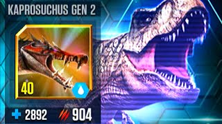 KAPROSUCHUS GEN 2 VS KAPROSUCHUS GEN 2 AMPHIBIANS SOLO BATTLE  JURASSIC WORLD THE GAME [upl. by Carpet]