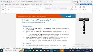 Excel 2019  Module 2 End of Module Project 1  First Mittagong Community Bank newperspectives [upl. by Aneelehs]