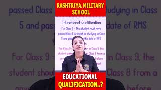 RASHTRIYA MILITARY SCHOOL RMS  RMS Education Qualificationsainikschoolonlinecoaching rms [upl. by Rachel729]