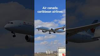 air Canada plane landing Caribbean plane take off Pearson airport Toronto Canada mar 2824 [upl. by Carmelle231]