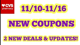 NEW COUPONS CVS NEW DEALS amp UPDATES 11101116 [upl. by Eilsek]