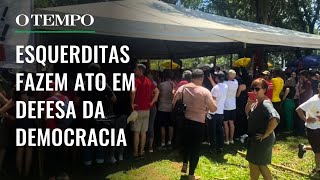 Brasileiros realizam ato em defesa da democracia [upl. by Paxton]