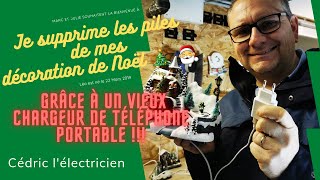 Comment supprimé les piles des décoration de Noël  decorationdenoel écolo astuces électricien [upl. by Niliac464]