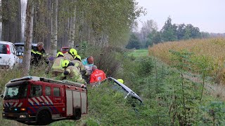 Brandweer Koewacht 196638 naar eenzijdig ongeval Tweede Verkorting Koewacht [upl. by Ignacia]