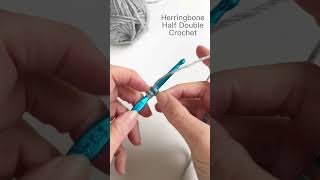 LEFT HANDED Crochet Stitch Tutorial  Herringbone Half Double Crochet crochet shortscrochet [upl. by Yukio996]